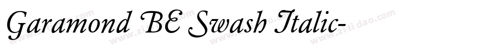 Garamond BE Swash Italic字体转换